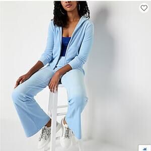 Y2K Juicy Couture Retro Velour Tracksuit Women XL Frosted Blue 90s New With Tags